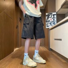 批发工装揭潮坊男士短裤夏季2026美式透气薄款速干休闲运动<b class='q'>裤子</b>男款