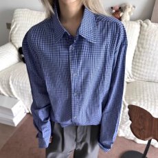 批发法式揭潮坊格子衬衫外套2026早<b class='q'>春</b>新款宽松休闲设计感小众百搭衬衣