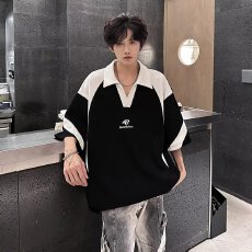 批发翻领短袖 高质量】polo领侠魁<b class='q'>T</b><b class='q'>恤</b>男夏季2026新款宽松情侣半袖上衣