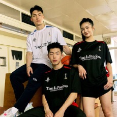 批发速干面料】2026乡郎夏季男女装拼色字母印花短袖运动风凉感<b class='q'>t</b><b class='q'>恤</b>潮