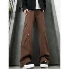 批发工装潮人邦牛仔裤男2026春秋潮牌vibe水洗直筒裤弯刀微喇裤子情侣