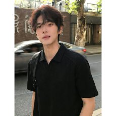 批发空气棉】POLO衫二浩短袖夏季重磅纯色宽松休闲半袖t恤翻领上衣男