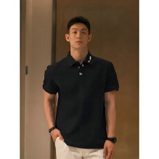 花卉刺绣凉感珠地polo衫兔先绅短袖男士夏季高级感t恤翻领半袖