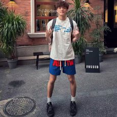 批发高质量原版布料】港风腾艺三分裤短裤<b class='q'>男</b>女夏季篮球短裤2026休闲裤