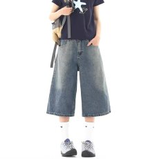 批发<b class='q'>牛仔</b>新概念<b class='q'>短裤</b>美式风复古2026夏水洗做旧宽松休闲直筒五分中裤