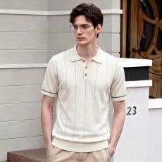 批发2026衣方夏跨境新款男式<b class='q'>商务</b><b class='q'>休闲</b>毛织polo衫翻领针织polo衫短袖男