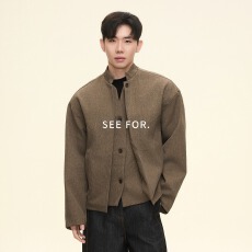 批发新中式發財外套男女款2026年新款立领微宽松休闲假两件夹克男女装