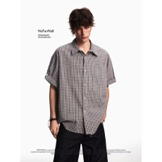 批发夏季十八先生薄款经典条纹短袖衬衣男胖子宽松<b class='q'>商务</b><b class='q'>休闲</b>半袖衬衫