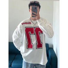 批发慵懒简约新款圆领欧美卫衣男美式复古冰球服时尚<b class='q'>潮</b>流日系ins套头