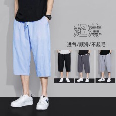 批发夏季卓和兴休闲运动大码七分裤男短裤沙滩速干裤冰丝裤子宽松裤子