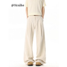 批发美式<b class='q'>潮</b>乐邦设计感休闲裤子男款夏季薄款透气运动裤直筒宽松长裤子