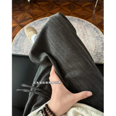 批发条纹<b class='q'>潮</b>宝老钱风裤子男女胖mm大码显瘦阔腿休闲西装裤超好看梧桐裤