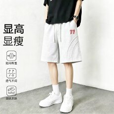 批发美式长隆休闲解构短裤男春夏季<b class='q'>潮</b>牌情侣中裤高街宽松运动五分裤子