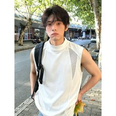 批发解构佳美网眼速干背心<b class='q'>男</b>款夏季透气外穿健身无袖<b class='q'>运动</b><b class='q'>t</b><b class='q'>恤</b>美式坎肩