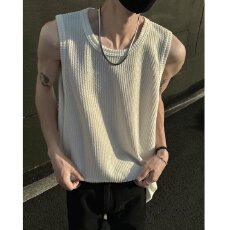 夏季常青树美式时尚韩版圆领坎肩背心男运动健身宽松休闲无袖上衣