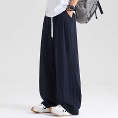 批发大码黄种人<b class='q'>休闲</b>裤<b class='q'>男士</b>春秋夏季新款宽松显瘦卫裤胖子运动直筒<b class='q'>长裤</b>