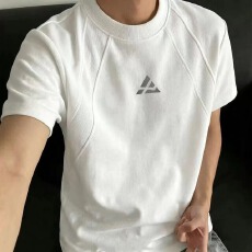 批发重磅缘创短袖T恤男夏季宽松圆领印花半截袖<b class='q'>潮</b>流百搭休闲半袖上衣