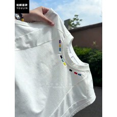 批发刺绣索罗娜】网眼常青树背心<b class='q'>男</b>夏季冰丝透气无袖t恤速干运动汗衫