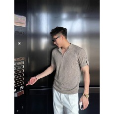 批发韩系国潮chic半拉炼正肩短袖男<b class='q'>夏</b>季老钱风轻熟气质人夫感T恤上衣