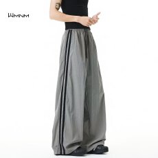 批发高腰欧派星阔腿裤男女夏季美式拼接宽松2026<b class='q'>春</b>夏高个子休闲运动裤