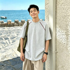 批发夏季正派短袖T恤男2026新款潮牌运动<b class='q'>男装</b>上衣服潮流百搭半袖体恤