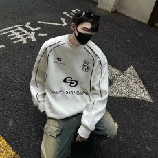 批发日系揭潮坊时尚新款套头潮流卫衣男2026春秋新款美式高街慵懒圆领