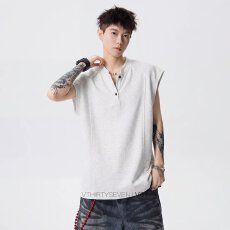 批发男装气质春夏新款男士背心棉质休闲圆领纯色无袖背心休闲简约上衣