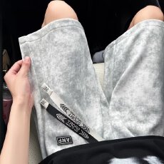 扎染长隆脏脏运动短裤男夏季薄款潮牌休闲裤宽松阔腿外穿5五分裤