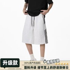 批发太空棉长隆休闲五分<b class='q'>裤</b>高街潮牌宽松运动<b class='q'>裤</b>ins<b class='q'>大码</b>直筒<b class='q'>裤</b>