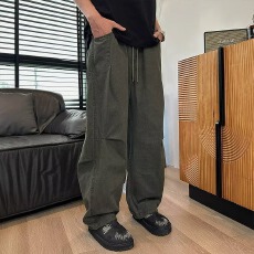 批发美式极 致 复古工装裤夏季<b class='q'>男</b>女直筒cleanfit<b class='q'>休闲</b>宽松复古百搭<b class='q'>长裤</b>