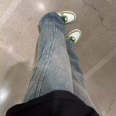 批发潮流淘潮日系时尚百搭ins原宿潮流百搭休闲水洗长裤男女文艺简约