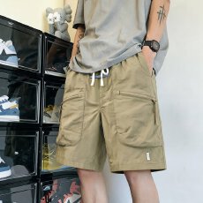 批发夏季知遇工装纯色五分<b class='q'>休闲</b>裤男士速干透气运动短裤拉链口袋沙滩裤