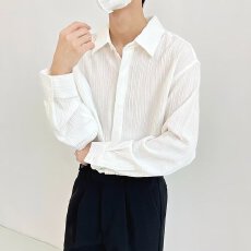 批发法式魔城条纹<b class='q'>衬衫</b><b class='q'>男</b>暗扣宽松<b class='q'>长袖</b>上衣健身训练运动显肌肉薄<b class='q'>衬衣</b>