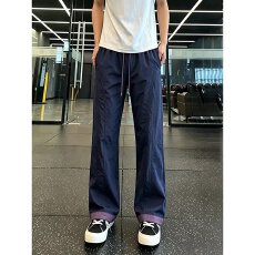 批发<b class='q'>春</b>夏欧派星薄款男休闲裤美式高街直筒宽松阔腿做旧长裤垂感弯刀裤