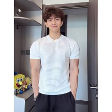 批发<b class='q'>夏</b>季魔城薄款针织短袖t恤男潮流帅气内搭打底衫男士半袖针织衫
