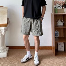 批发夏季南风街区不过膝短裤子薄款男跑步运动防水透气宽松休闲四分裤
