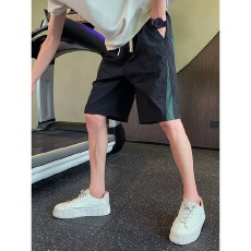 批发薄款迈斯伦速干短裤男夏宽松直筒运动工装五分裤子休闲松紧腰中裤