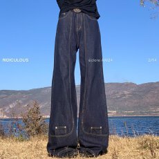 夏季乐万邦美式复古水洗牛仔裤男女情侣宽松休闲百搭直筒阔腿长裤