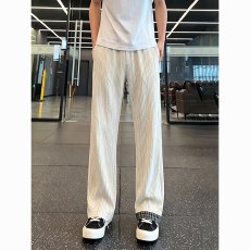 批发<b class='q'>夏</b>季欧派星垂感直筒拖地裤男潮流宽松灯芯绒裤子薄款休闲裤长裤