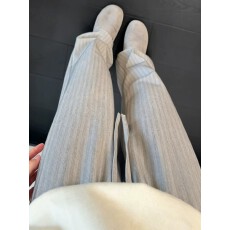 批发原版公字纹】条纹冰丝休闲裤子男<b class='q'>夏</b>季垂坠感透气阔腿裤宽松直筒裤