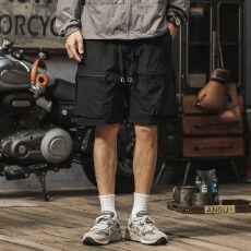 批发<b class='q'>夏</b>季新潮轻薄冰丝短裤男凉感透气宽松五分裤休闲多口袋速干工装裤