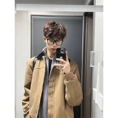 批发美式酷大哈潮牌夹克男重磅复古<b class='q'>皮衣</b>外套<b class='q'>男士</b>春秋休闲翻领上衣慵懒