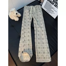 批发美式008扎染格子卫裤男春<b class='q'>秋</b>宽松慵懒风阔腿裤抽绳直筒休闲运动裤