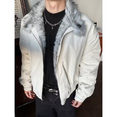 批发冬季嘉盛美式座山雕立领毛领棉衣男女情侣外套宽松保暖夹克棉服