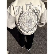 美式老铁复古撞色棒球服外套男春秋季宽松休闲百搭情侣装夹克上衣