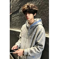 批发卫衣男港风高街高级感青少年oversize2026秋情侣刺绣<b class='q'>潮</b>牌重磅上衣