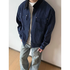 美式乐淘淘cleanfit水洗底特律工装夹克覆古重磅帆布外套上衣男女