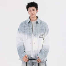 批发高级感星汇刺绣长袖衬衫男春秋季美式潮牌衬衣青少年学生男装<b class='q'>外套</b>
