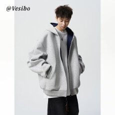 批发高街欧派星连帽<b class='q'>卫衣</b>潮流重磅宽松休闲大码男入秋上衣<b class='q'>开衫</b>拉链外套