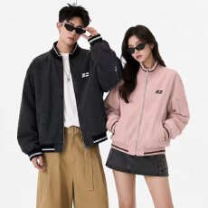 批发高级感私人地带棒球服开衫夹克外套男女<b class='q'>春</b>秋冬季新款休闲百搭夹克
